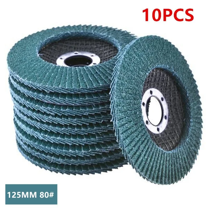 

10Pcs Grinding Wheels Flap Discs Sanding Discs 125mm 5 Inch 80 Grit Angle Grinder Abrasive Tool Wood Tools