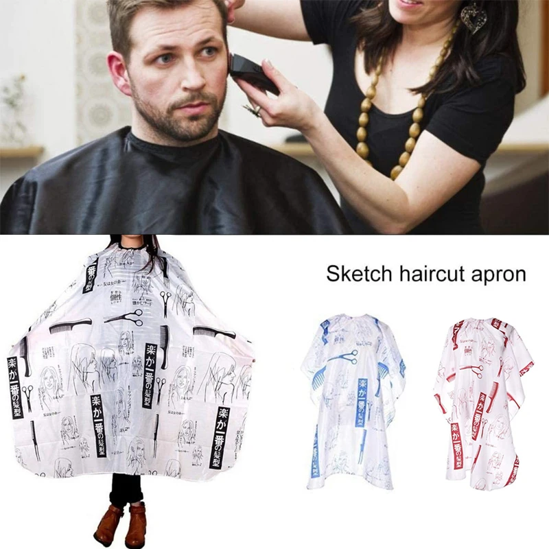 

Waterproof Barber Cloth Sketch Apron Hairdressing Capes Haircut Cape Perm Shawl Hair Styling Tool Salon Supply