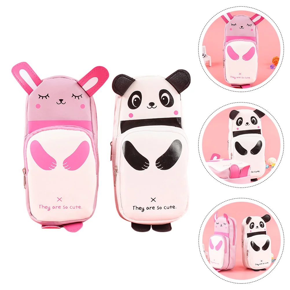 

Pen Pouch Brush Holder Case Storage Stationery Organizer Makeup Marker Student School Supplies Cartoon Cute Holders Desk