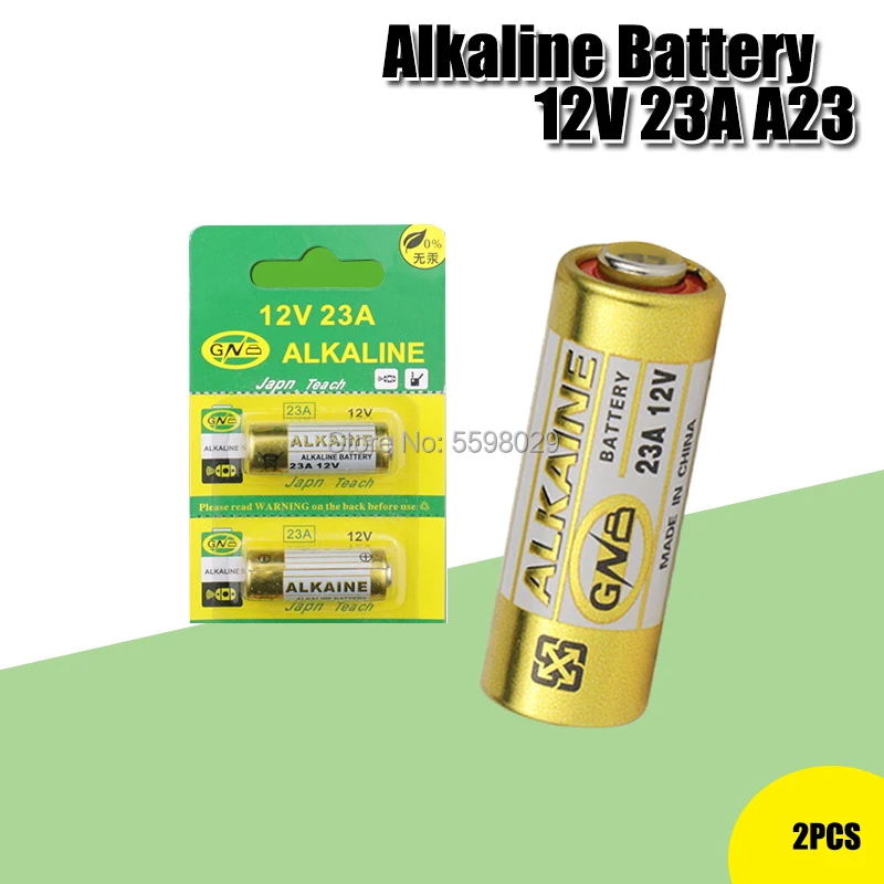 Щелочная сухая батарея 12 В 23A CA20 K23A L1028 23AE 21 A23 23GA, аккумулятор для часов, электронная игрушка, одноразовая батарея, 2 шт.