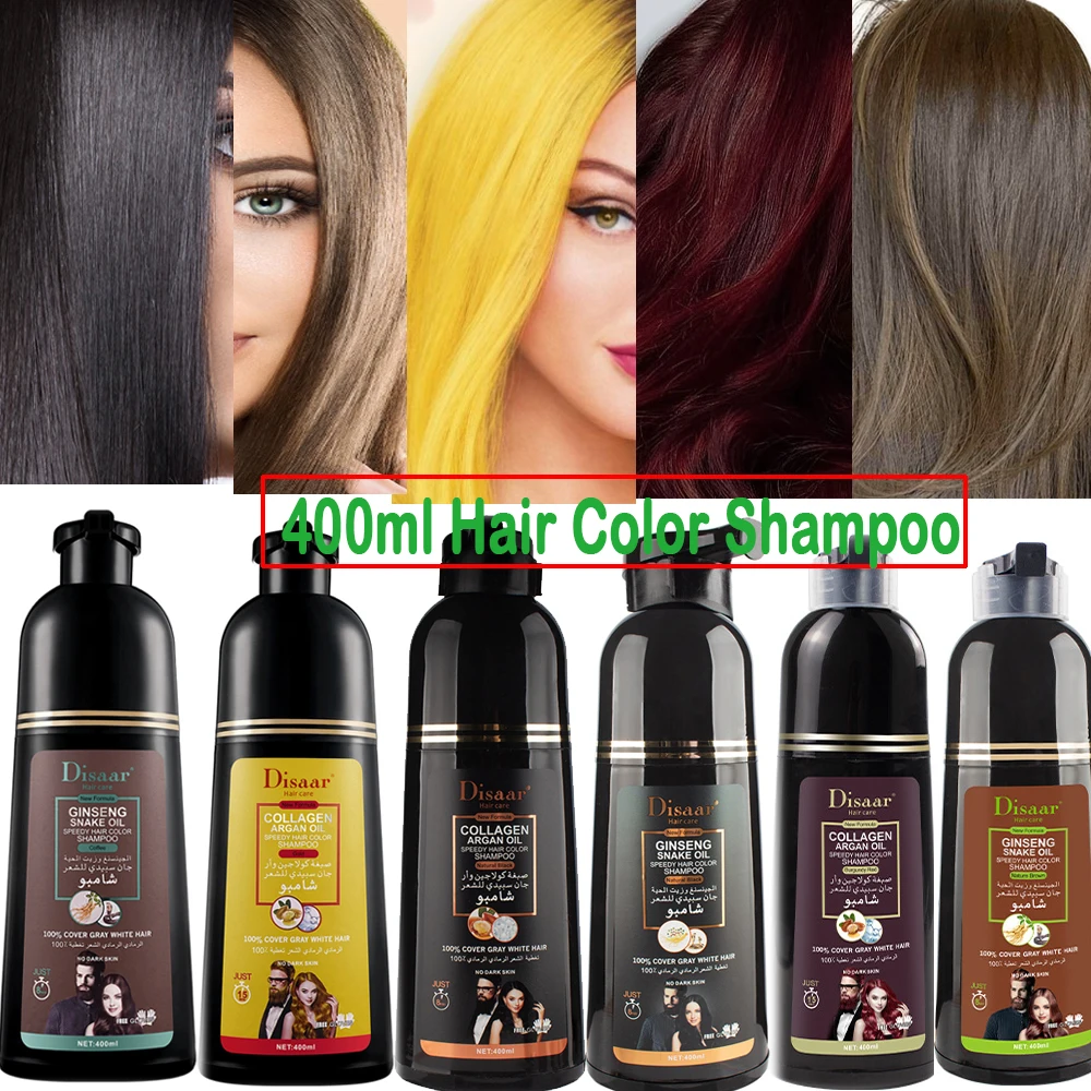 Cream Cover Hair Coloringshampoo Glod Red Coffee Brown