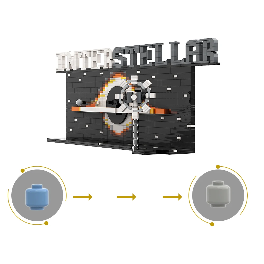 Gobrick MOC интерstellar, черная дыра, креативная живопись, строительный блок, образовательные игрушки для детей, подарок на день рождения, кирпичная игра (art.: 3920c12faee00) - 3920c12faee00