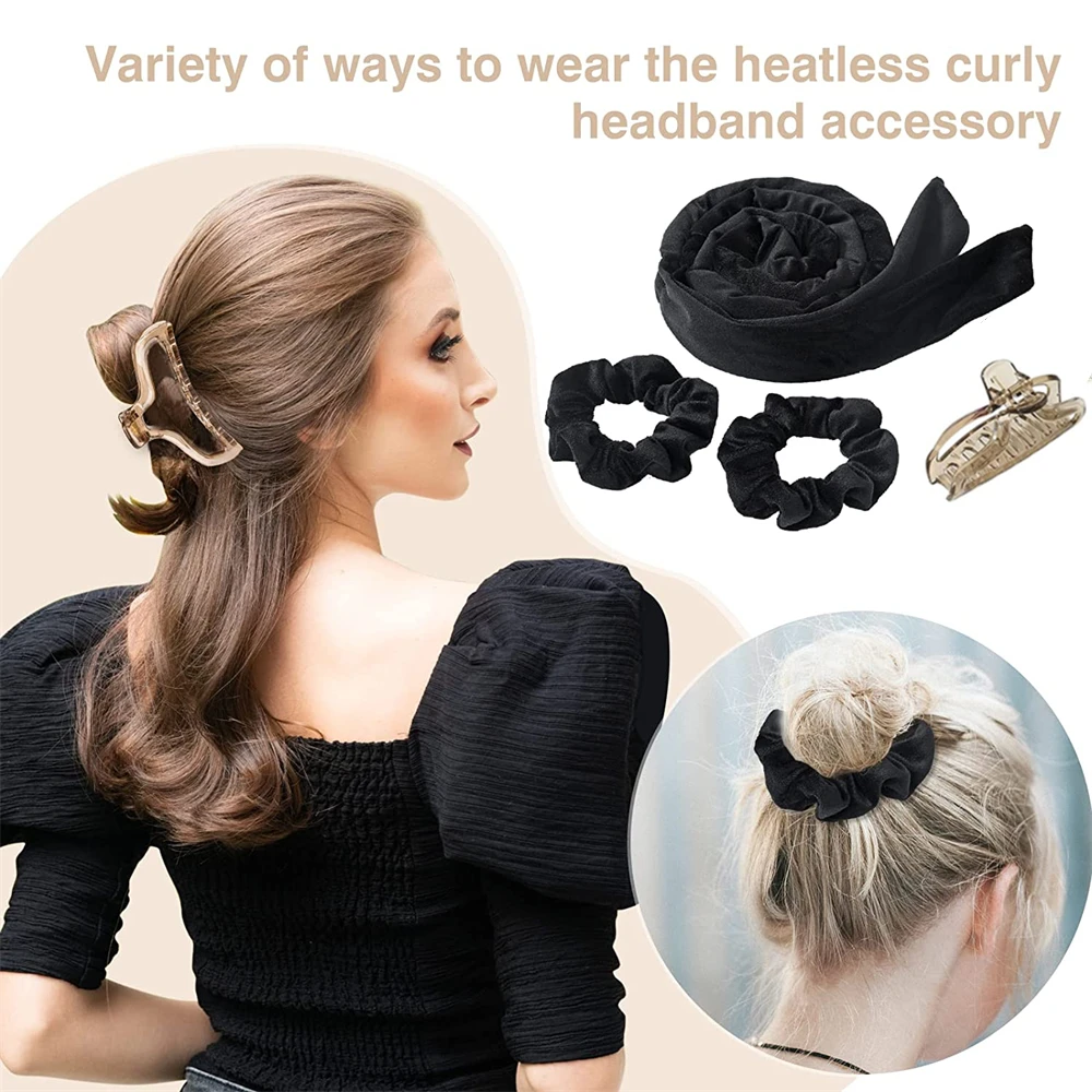 

Heatless Curling Rod Headband No Heat Hair Curlers Lazy Hair Rollers Sleeping Soft Curl Bar Wave Formers DIY Hair Styling Tools