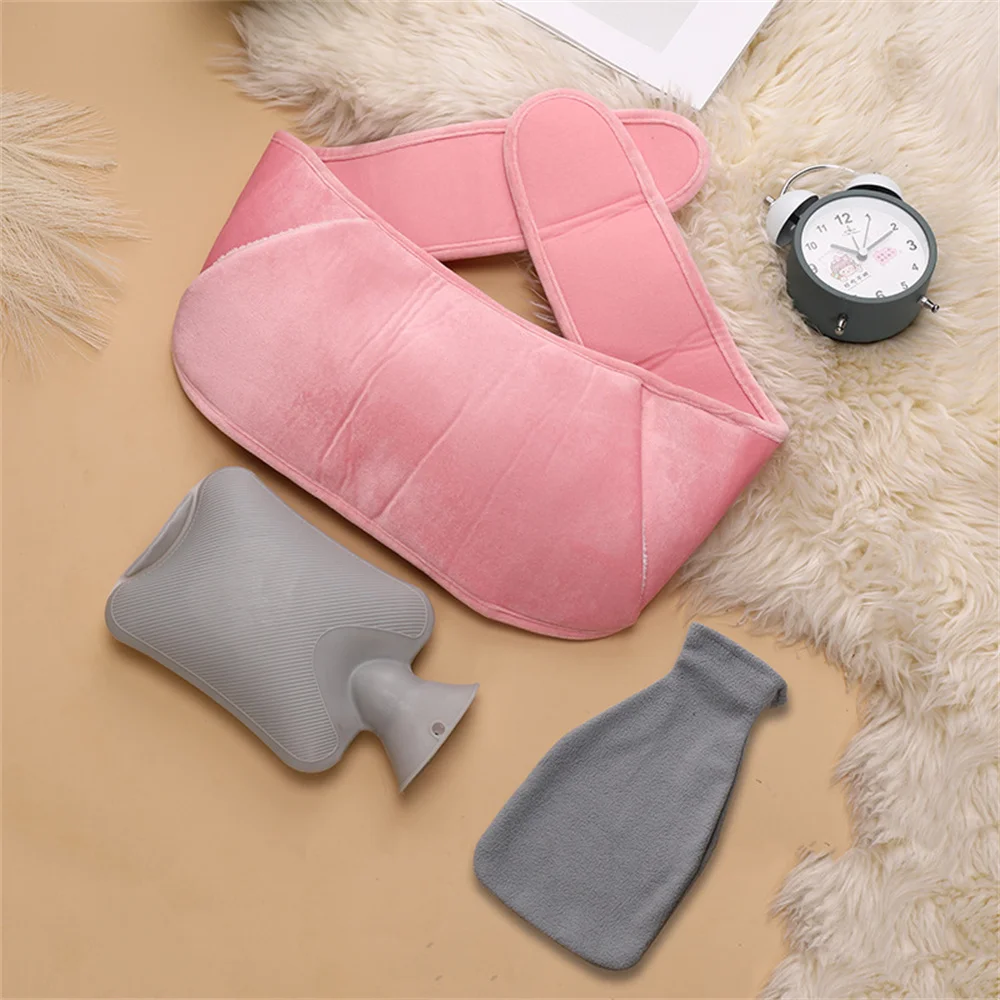 

3PCS/Set Hot Water Bottle Bag or Warm Plush Pouch Waist Cover Belt with Cover Portable Hand Warmer Home Warming Product