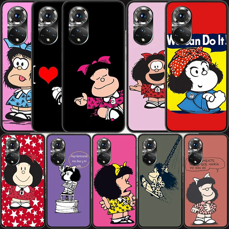 

Cute M-Mafaldas Phone Case For Huawei P Smart 2021 Y5 Y6 Y7 Y9 Honor 50 20 Pro 10 10I 9 9X Y9S 8 8A 8X 8S 7S Cover