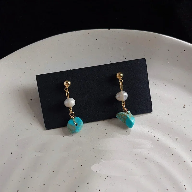 Новинка 2024 года серьги-капли из серебра 925 пробы с натуральным жемчугом