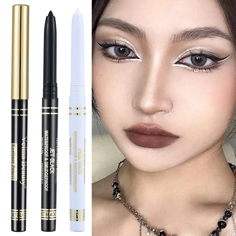 

Lasting Black White Eyeliner Gel Pen Waterproof Liquid Eyeliner Pencil Quick-drying Not Blooming Eye Liner Eyes Makeup Cosmetic