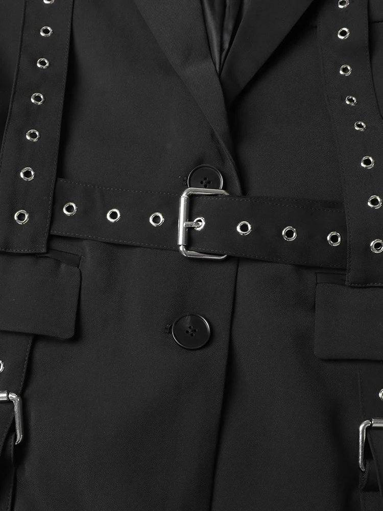 Женский Повседневный Блейзер TWOTWINSTYLE свободный однотонный блейзер с отложным