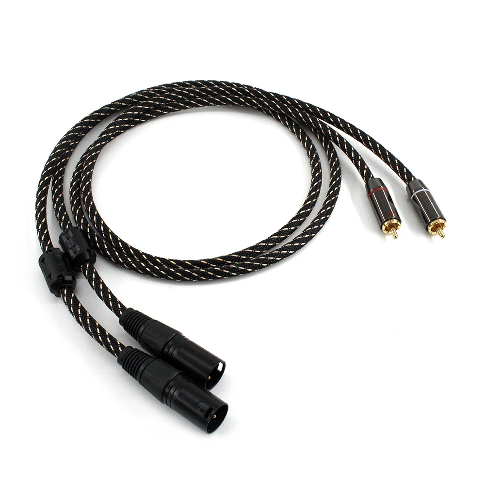 2 шт./пара магнитный аудиокабель RCA в XLR (мужской или женский) HIFI для усилителя DAC TV/0
