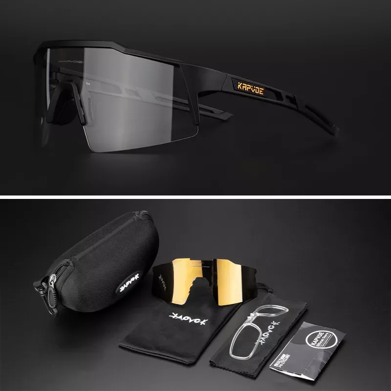 

Outdoor Bike Kapvoe Photochromic Sunglasses Mountain Eyewear Fishing UV Protection Goggle Driving Glasses Hiking Acessories