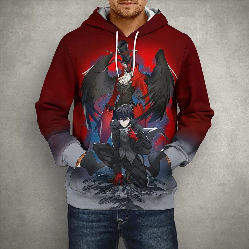 

2023 New Game Persona 5 Joker P5s Hoodies Men Women Cool Long Sleeve 3D Print Sweatshirts Fashion Streetwear Unisex Pullover