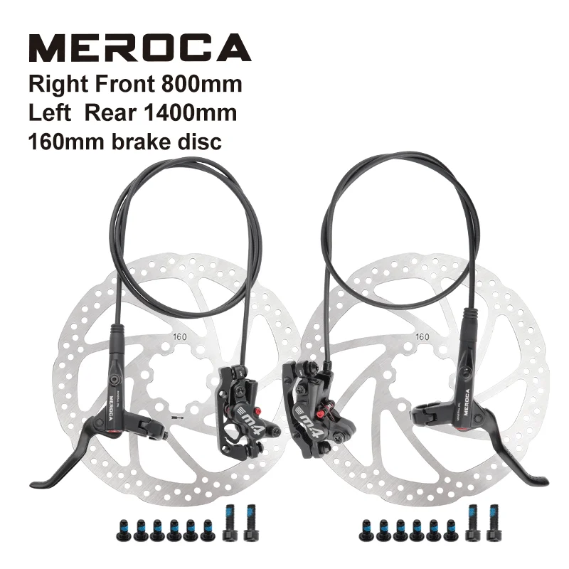 

Масляный тормоз для горного велосипеда MEROCA, левый задний тормоз для велосипеда MT420 F 800 мм/R 1400 мм 160 мм, дисковый передний правый тормоз