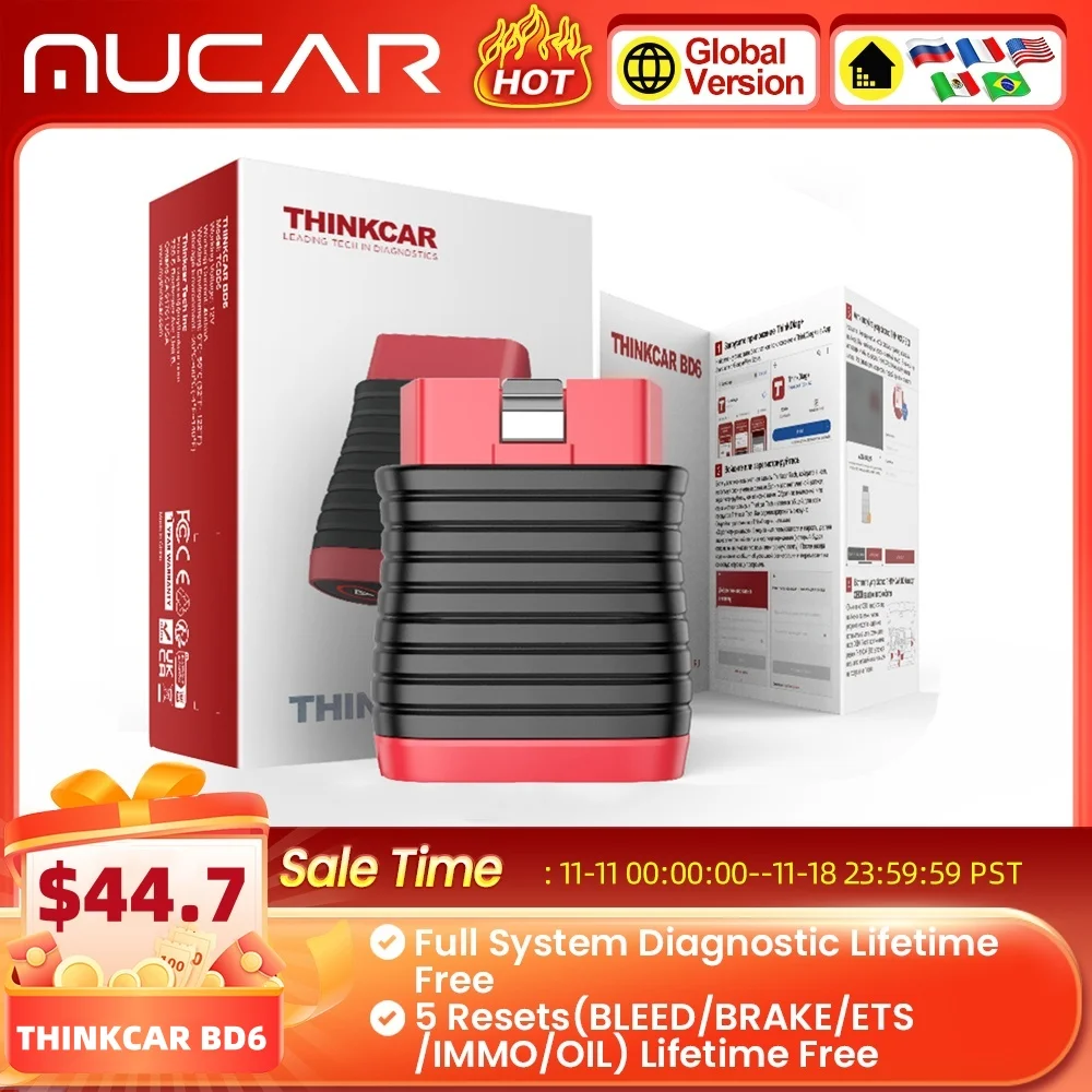 Thinkcar BD6 2024 автомобильный сканер полная система диагностические инструменты