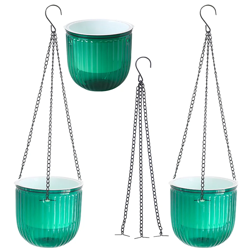 

3 Pcs Flowerpot Planting Containers Hanging Planters Indoor Plastic Pots Outdoor Small Plants Gardening Nursery