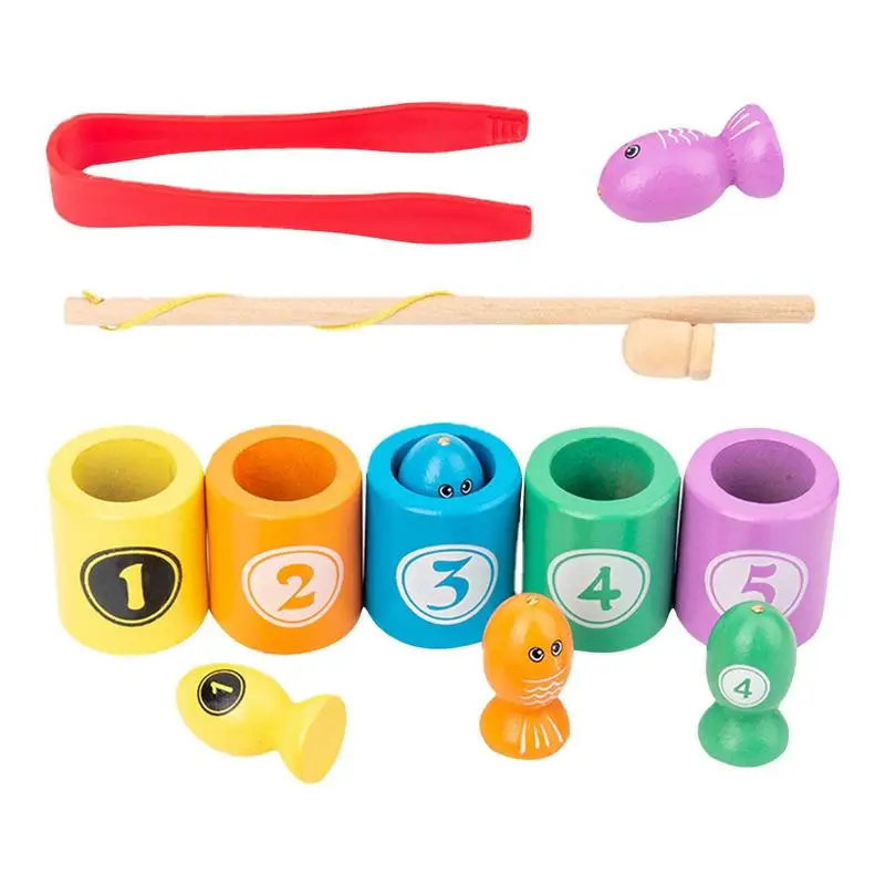 

Wooden Fishing Toy Wooden Montessori Education Toys Education Math Preschool Board Games Birthday Gifts For 3 4 5 Years Old Kids