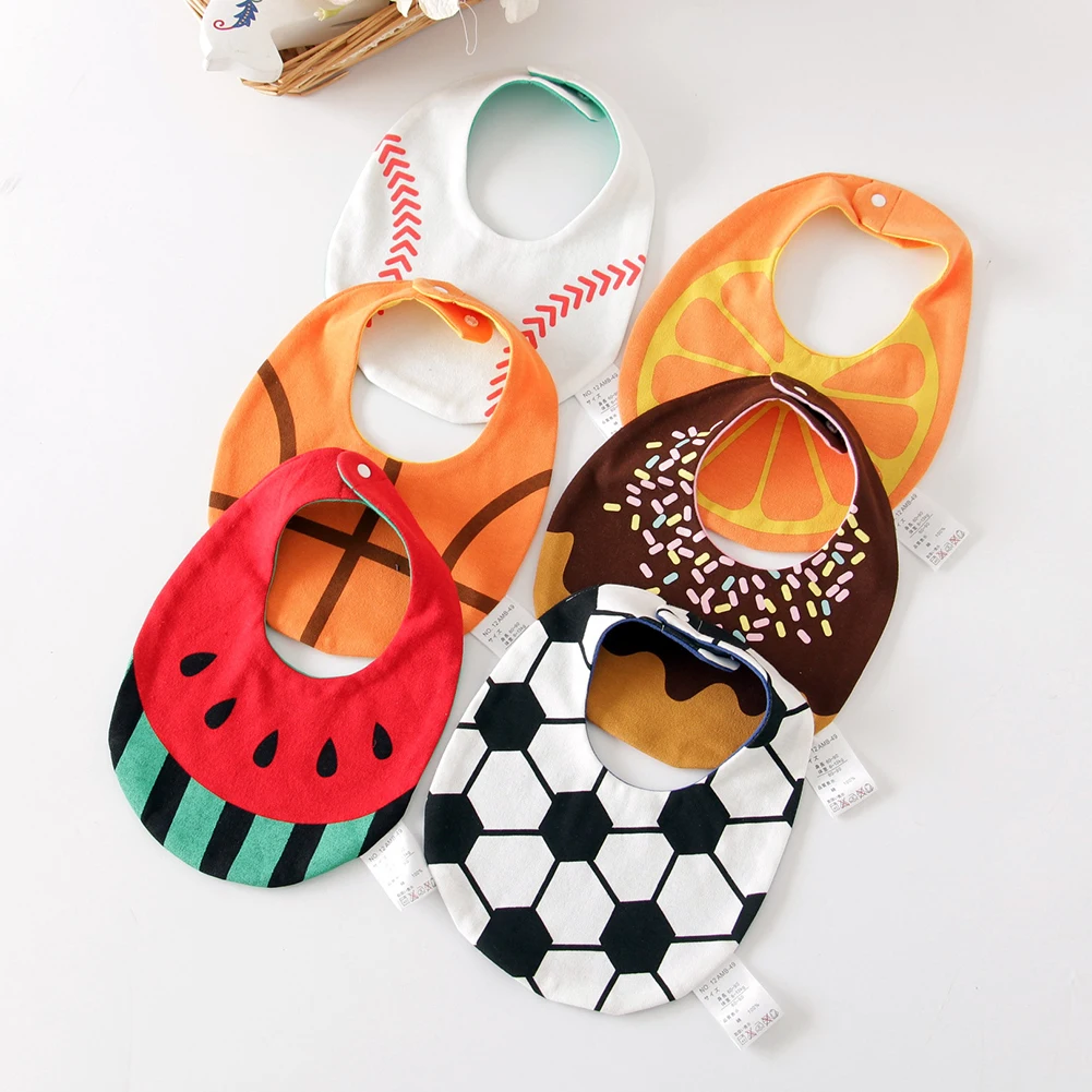 

Детский хлопковый мультяшный съемный слюнявчик со слюной