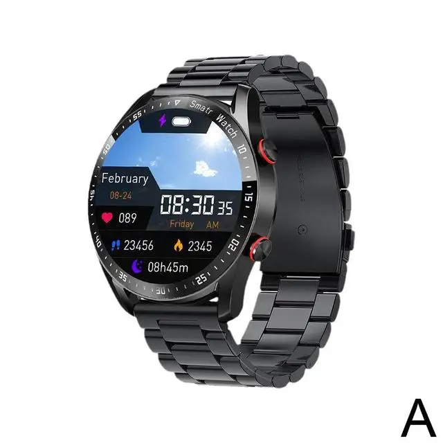 

HW20 Smart Watch ECG+PPG Business Stainless Steel Strap Bluetooth Call Waterproof Watch I9 Smart S3E5