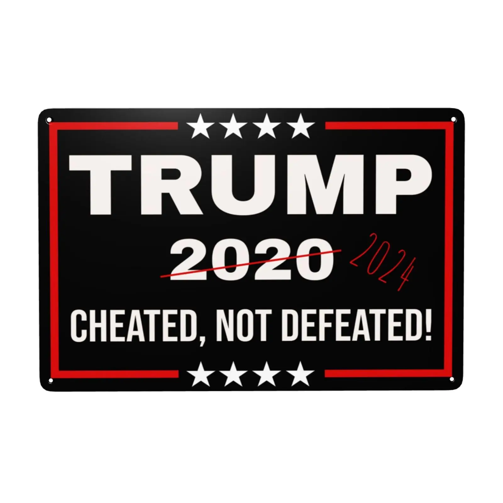 Трамп 2024 обманённый непобежденные жестяные знаки 8x12 дюймов Забавный винтажный