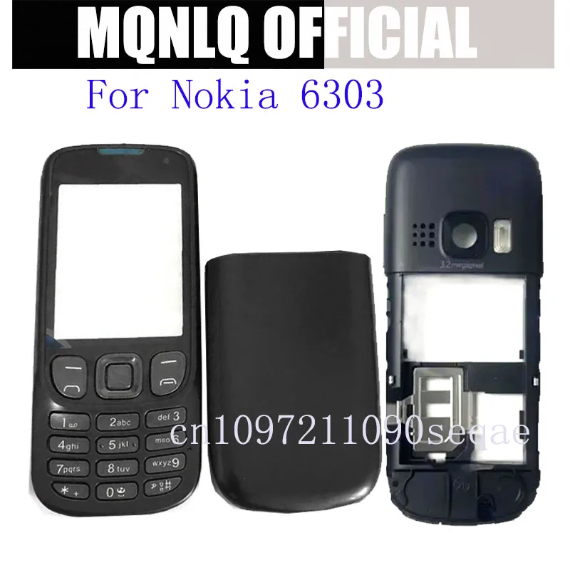 Полный корпус для Nokia 6303C 6303i 6303, полный комплект для ремонта телефона, чехол-накладка + английская клавиатура (art.: 3920db6eb692e) - 3920db6eb692e