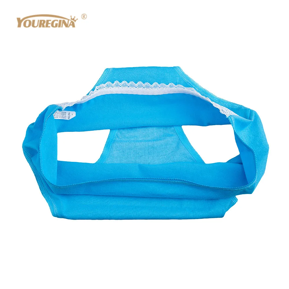 YOUREGINA Women Sexy Underwear Lace Sexy High Waist Panty Cotton Panties Boyshorts Underpants Plus Size Briefs 6 pcs/lot