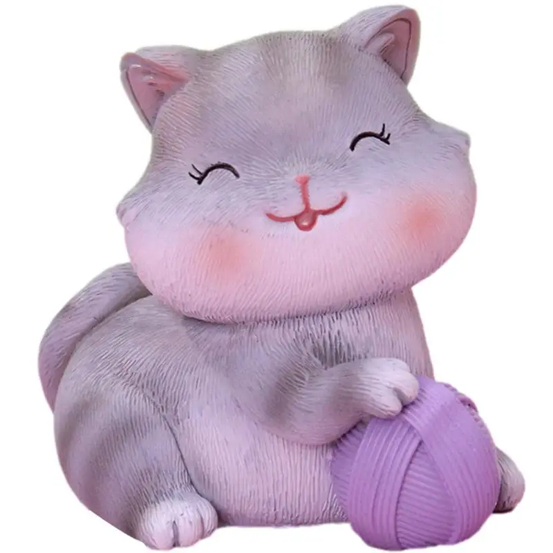 

Lovely Resin Cat Figurine Cat Decoration For Desk Cute Miniature Mini Garden Cats Ornaments Kitten Decoration Cats Figure Craft