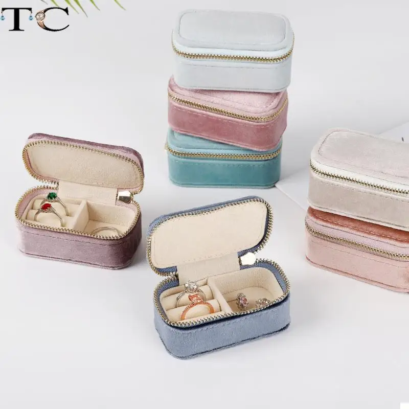 

Creative Mini Velvet Jewelry Packaging Gift Box Jewelry Ring Stud Earrings Pendant Storage Box Flannel Collection Box