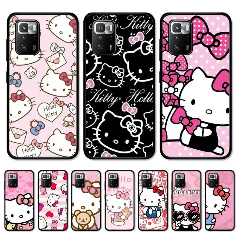 

Hello Anime Cat Phone Case for Redmi 5 6 7 8 9 A 5plus K20 4X S2 GO 6 K30 pro
