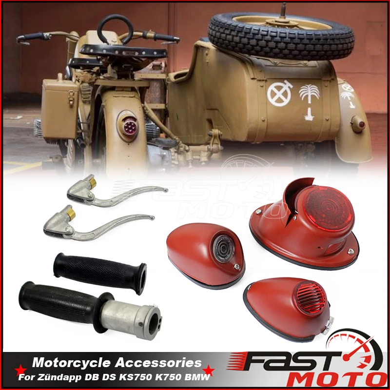 

For BMW M72 R75 K750 KS750 Dnepr Ural Sidecar Retro Classic Taillight Brake Stop Lamp Fender Rear Light Motorcycle Accessories