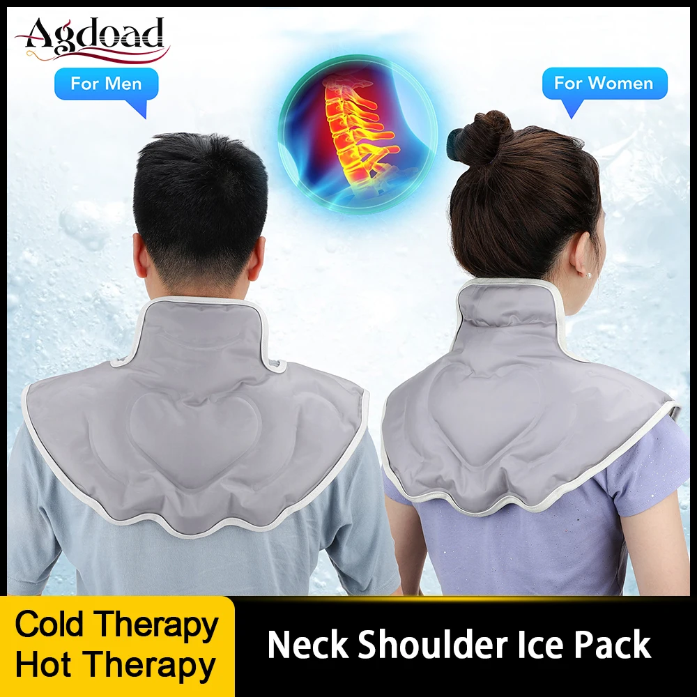 

Ледяной пакет AGDOAD 2 в 1 для облегчения боли в плечах, многоразовый терапевтический плечевой бандаж для горячей и холодной терапии, ледяной ге...