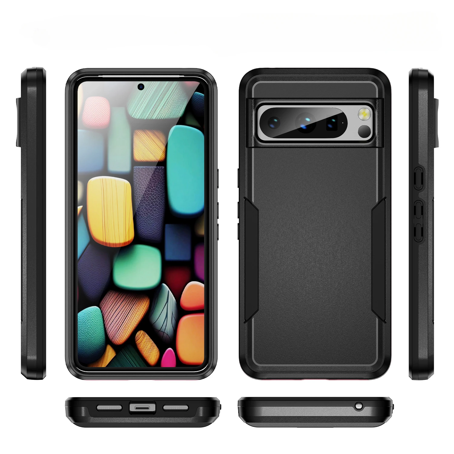 Двухслойный гибридный защитный чехол для Google pixel 9 pro XL Pixel9 Pixel8A Pixel8