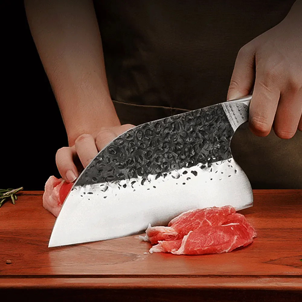 Нож мясника шеф-повара кованые кухонные ножи ручной работы китайский тесак нож