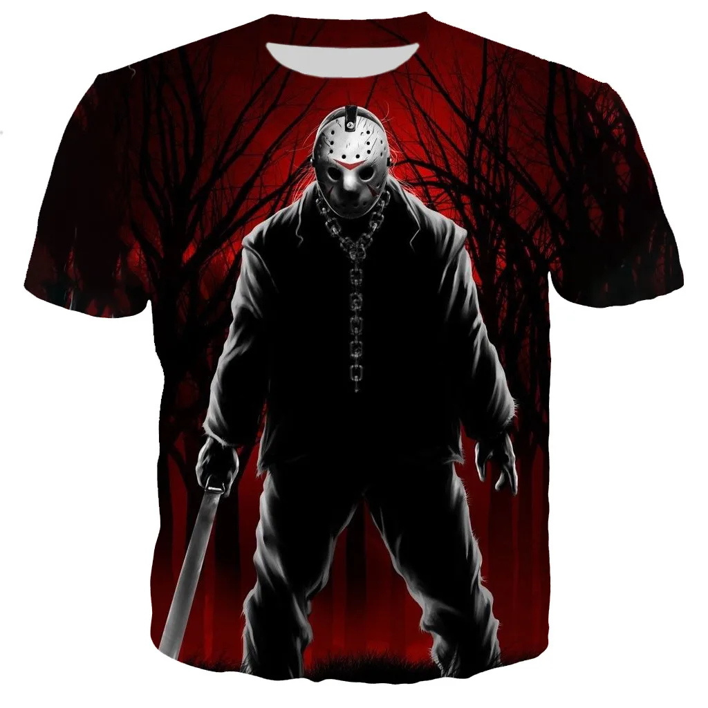 

2022 Leisure Printing Jason Voorhees T-shirt Men Women Fashion Casual Harajuku Sweatshirt Short Sleeve Oversize Tops