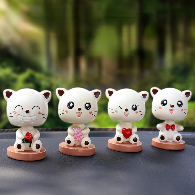 

New car decorations shake your head creative doll car cartoon cute cute cat central console car interior decorations Handmade