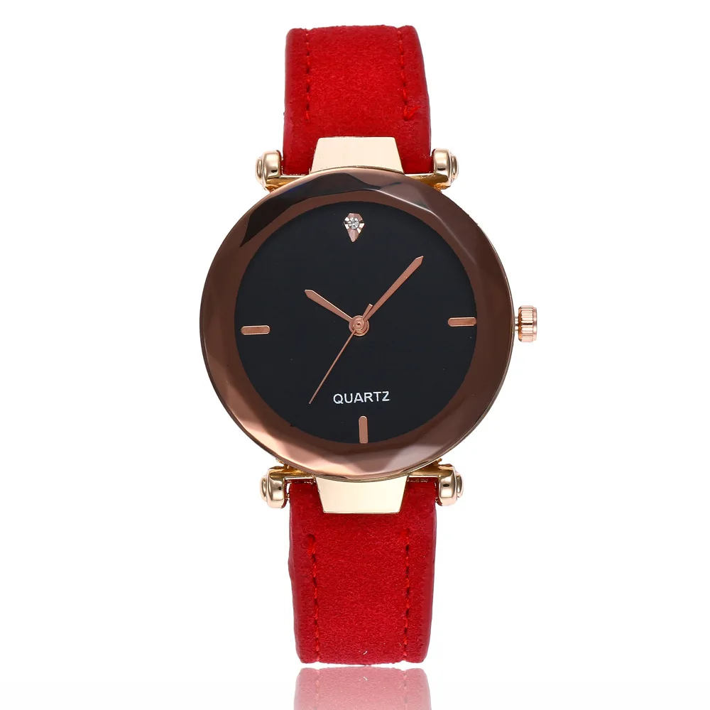 Модные женские кожаные повседневные часы роскошные аналоговые кварцевые