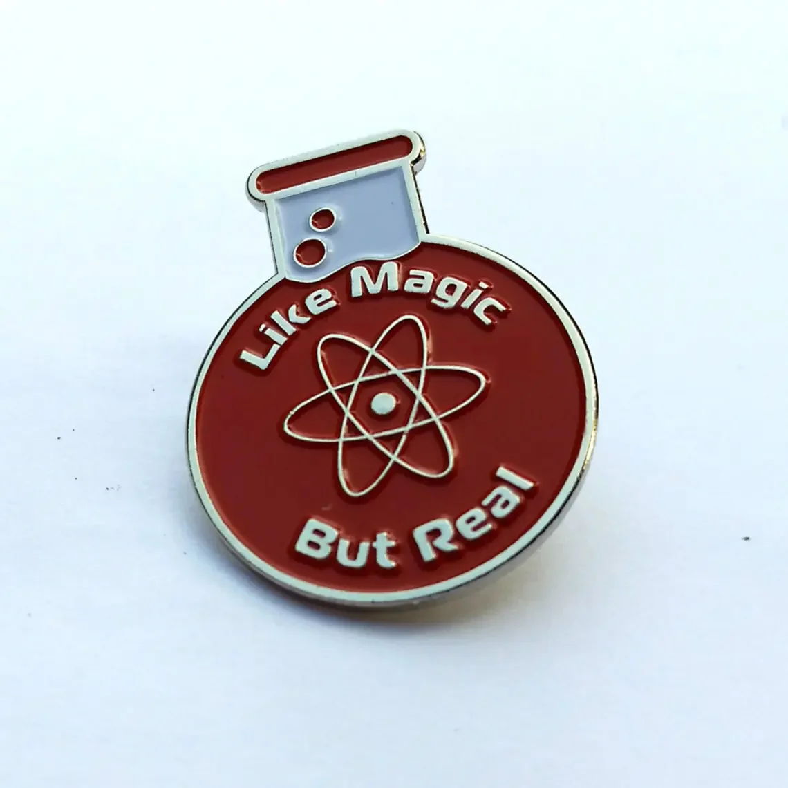 

Harong New Science Flask Enamel Pin Funny “science Like Magic but Real” Lapel Brooch Badge for Chemical Laboratory Friend Gift