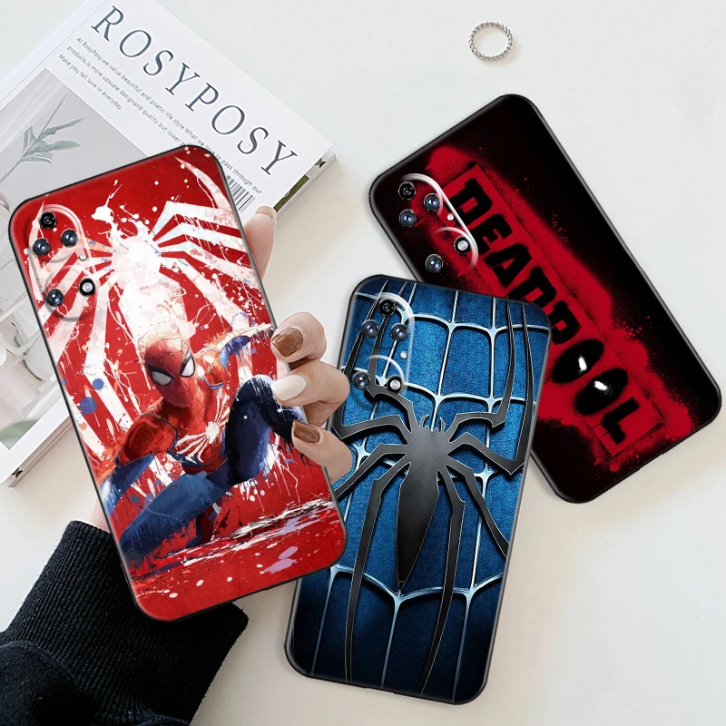 

Venom Spiderman Deadpool Phone Case For Huawei P50 P40 P30 P20 P10 Pro Lite P Smart Z 2021 Back Bumper Soft TPU Carcasa