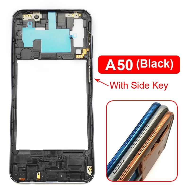 A50 средняя рамка для Samsung Galaxy 2019 A505 A505F задняя крышка батарейного отсека корпуса