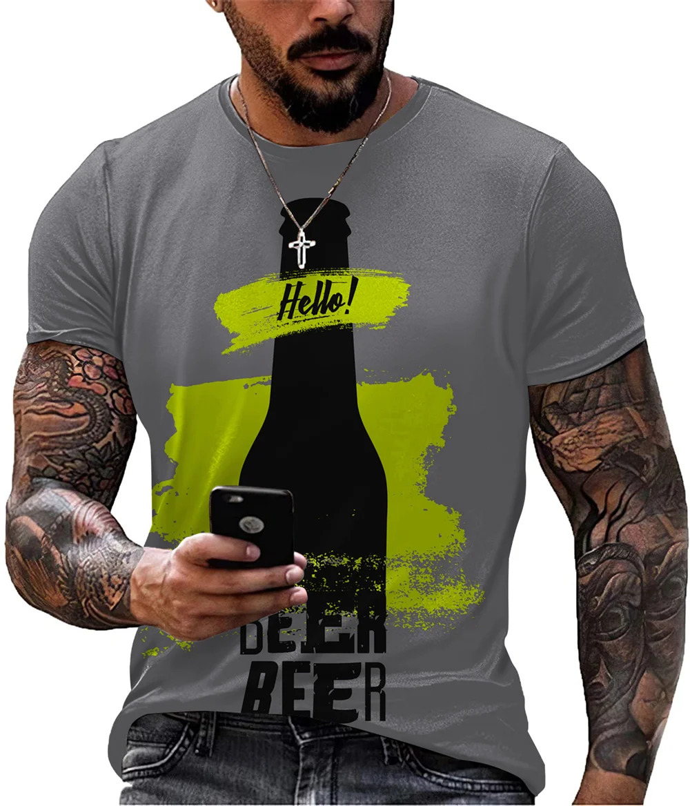 

Футболка мужская летняя с графическим принтом, 2022