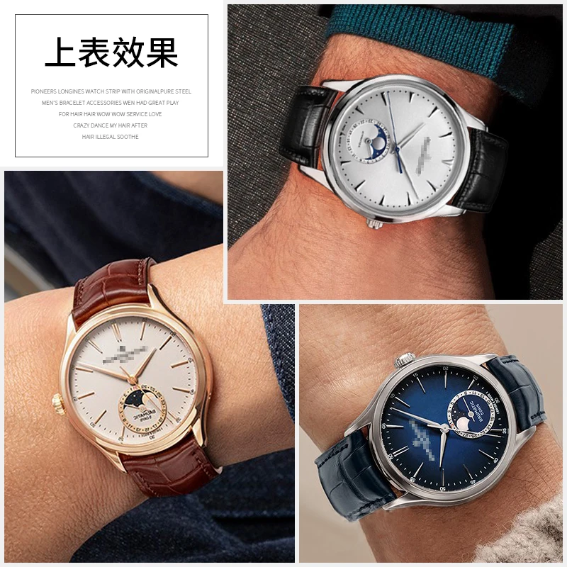 BRETA изогнутый ремешок из воловьей кожи для Rossini GP VC Bregue-t Ulysse Nardin, синий ремешок для часов, аксессуары 19 мм 20 мм 21 мм 22 мм (art.: 3920cb0293cc0) - 3920cb0293cc0