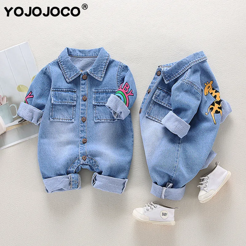 Детский джинсовый комбинезон на весну и осень | Детская одежда обувь