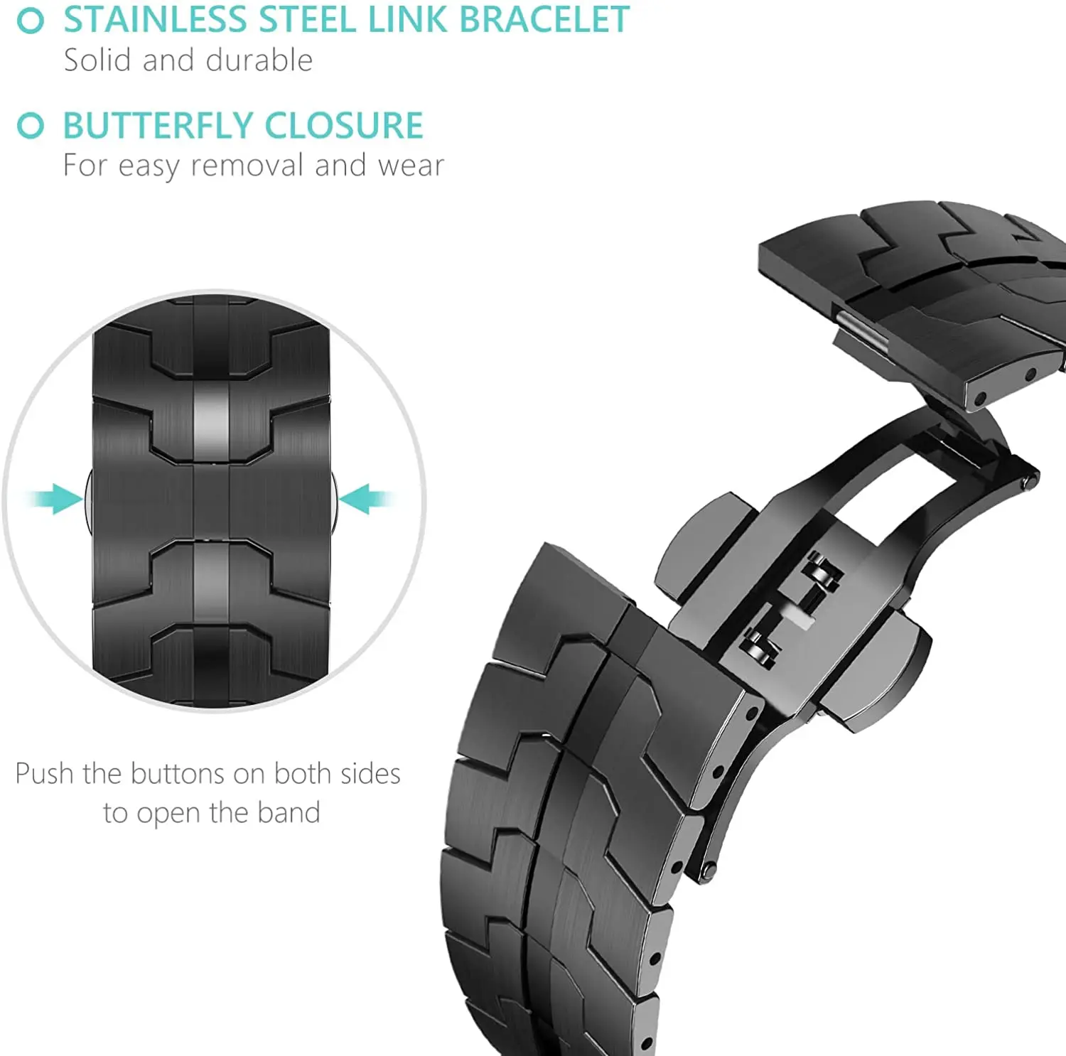Link Bracelet Correa For Apple Watch Band Ultra 49mm 8 7 6 5 4 se 45mm 41mm 44mm 40mm Stainless Steel Strap for iwatch 3 42mm