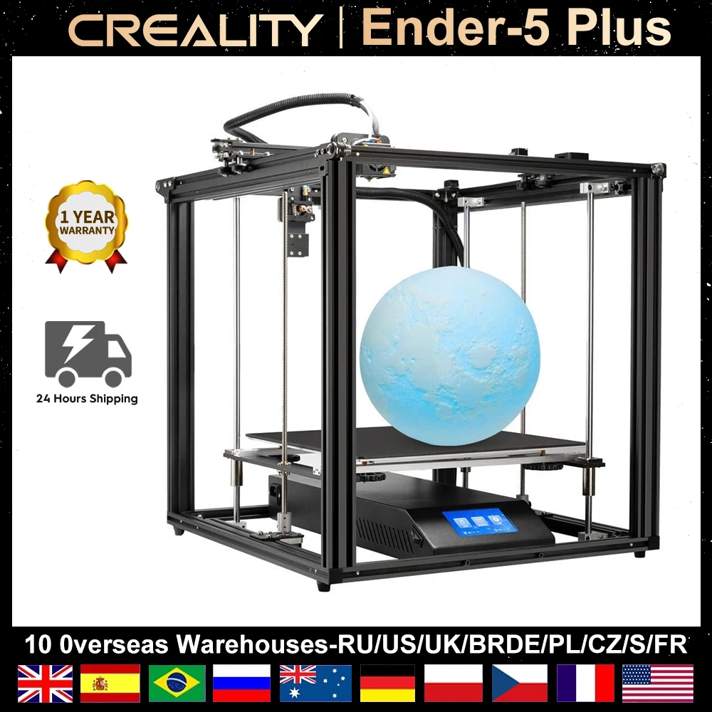

Creality Ender-5 плюс 3D-принтеры широкоформатной печати Размеры 350x350x400 мм двойной оси Z с BL Сенсорный выравнивания Мощность Off возобновить Сенсор