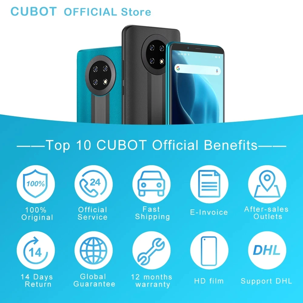 Cubot Note 9 Smartphone Android 11 Dual SIM 3GB+32GB Telephone Triple  Camera 5.99