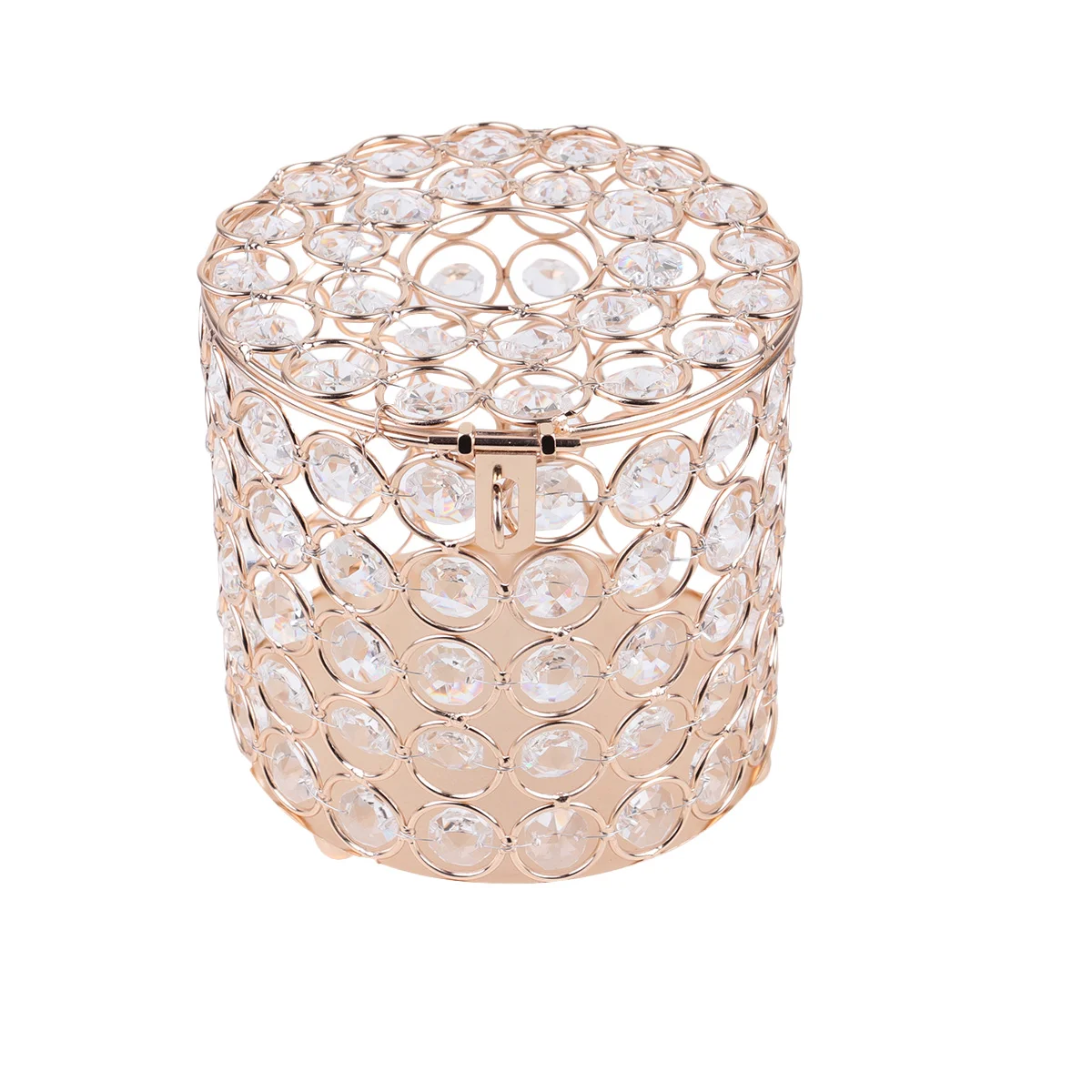 

Toilet Tissue Holder Roll Box Paper Decorative Dispenser Crystal Cover Bathroom Stand Storage Metal