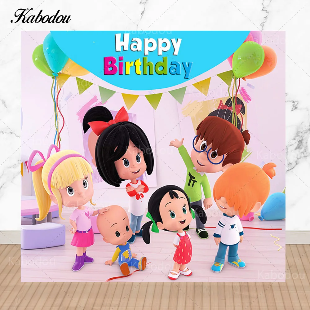 

Kabodou Cleo And Cuquin Photography Background For Birthday Party Photo Backdrop Lovely Kids Vinyl Polyester Studio Banner