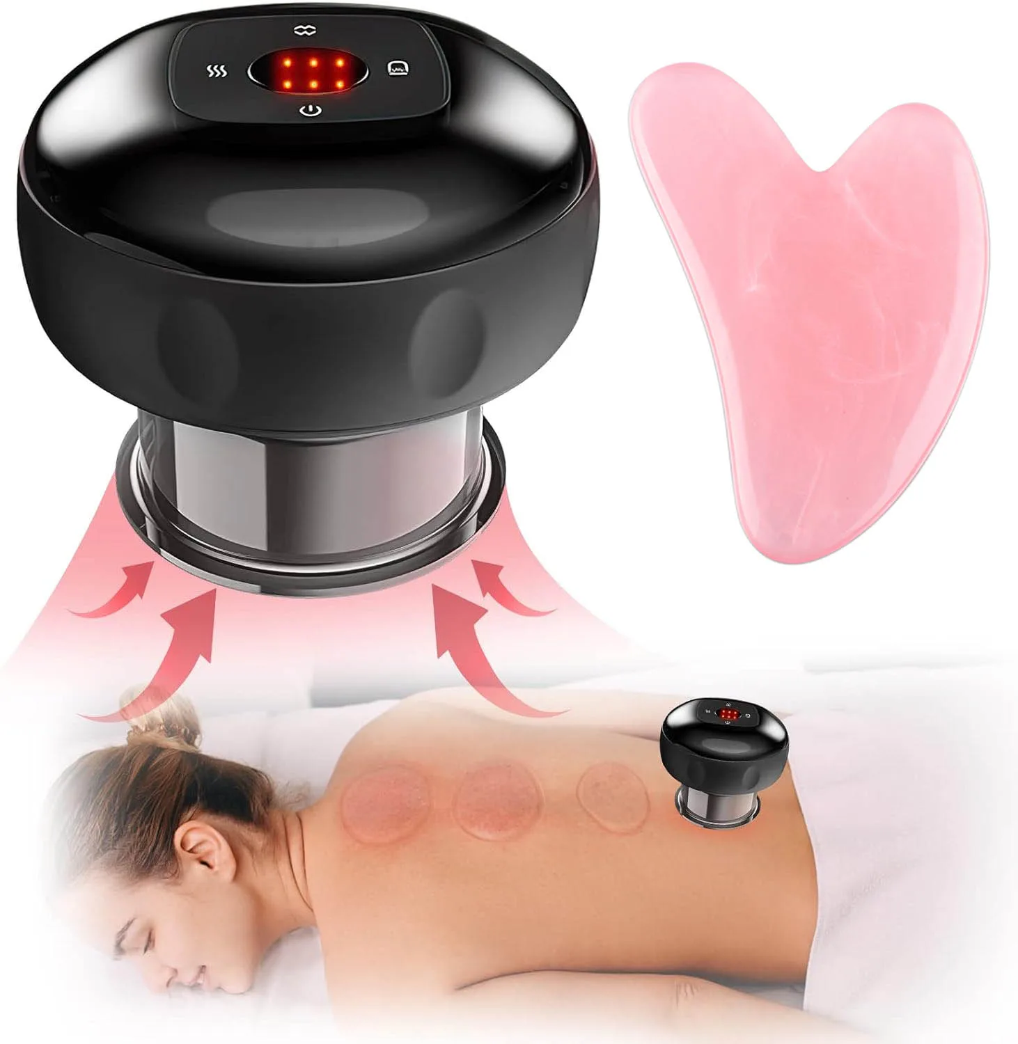 

Электрический вакуумный массажный массажер для тела антицеллюлитный терапевтический массажер + смола Gua Sha скребок для соскребания лифтинг для кожи лица