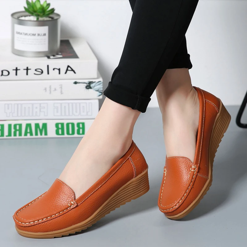 

Women Shoes 2023 Summer Flats Soft Leather Shoes Woman Loafers Oxford Ladies Shoes For Women White Shoes zapatos de mujer
