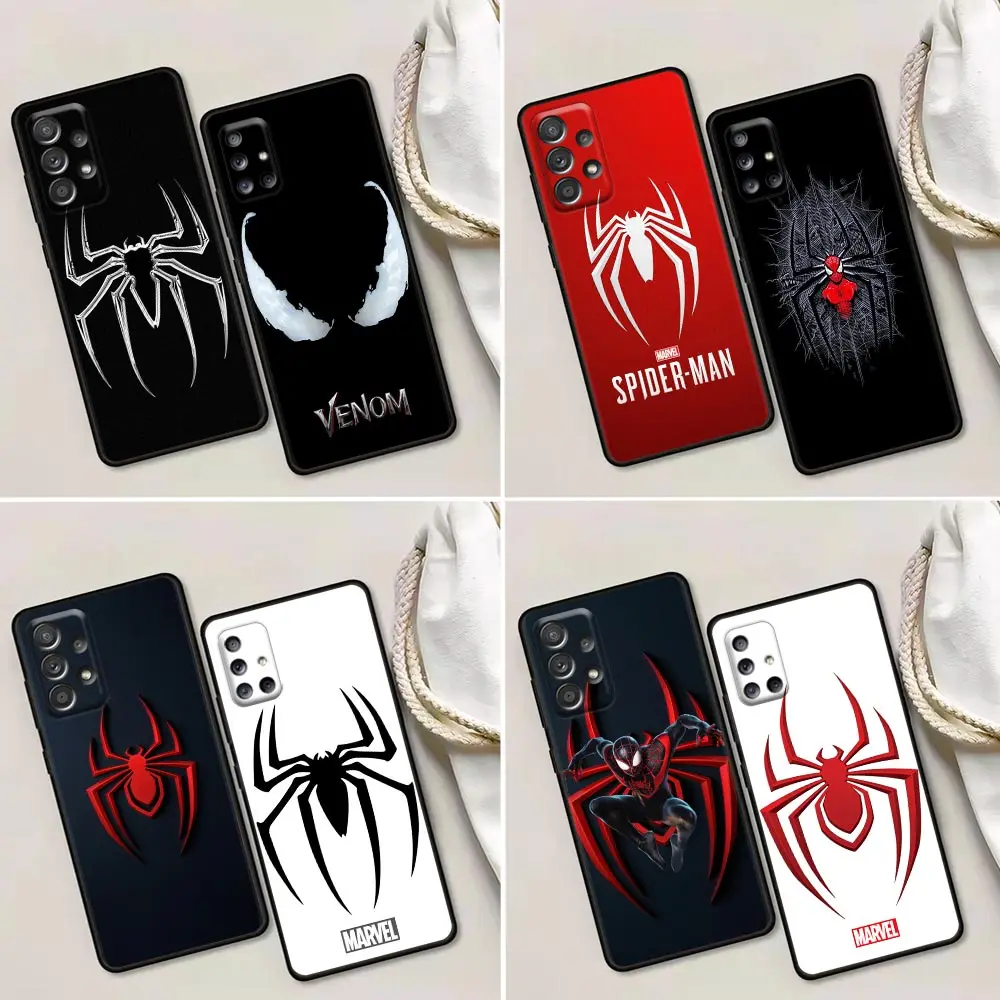 

Spiderman Venom Logo Marvel Phone Case For Samsung Galaxy A72 A52 A53 A71 A91 A51 A42 A41 Note 20 Ultra 8 9 10 Plus Cases Cover