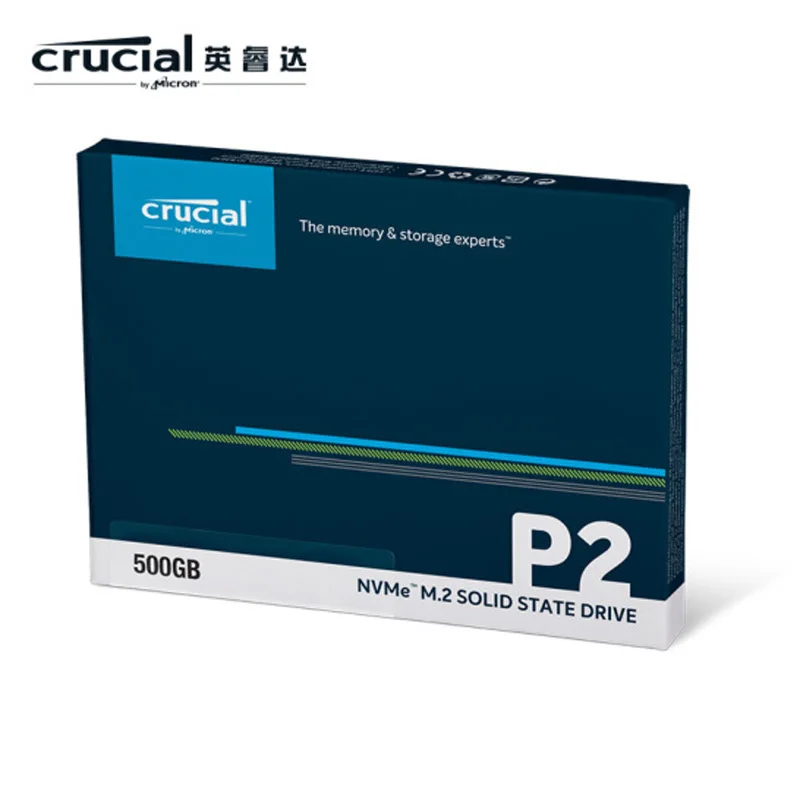SSD Crucial P2 Micron 500 Гб 1000 2000 NVMe M.2 интерфейс 3D NAND PCIe Внутренний твердотельный