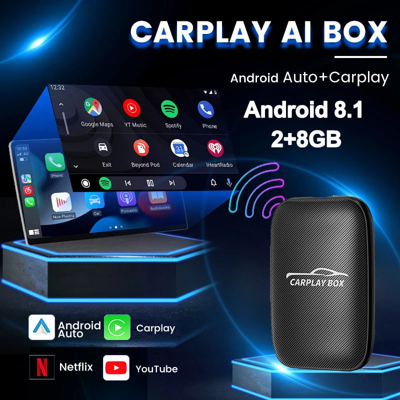 Универсальный 4 в 1 беспроводной адаптер Carplay Ai Box Android автомобильный